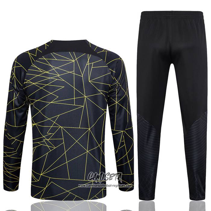 Chandal de Sudadera del Paris Saint-Germain Jordan 2023-2024 Nino Negro